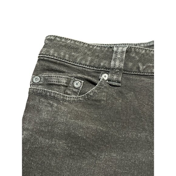 Only & Sons Mens Black Denim Slim Fit Jean Shorts Bermuda Button Fly Size 28 - Picture 2 of 7